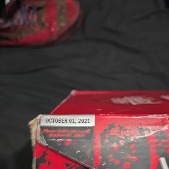 Vans Red and Black High-Top Sneakers - Picture 7 of 8